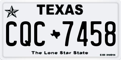 TX license plate CQC7458