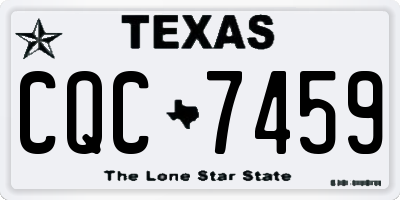 TX license plate CQC7459