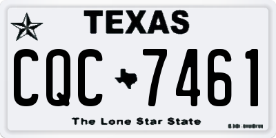 TX license plate CQC7461