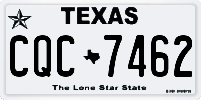 TX license plate CQC7462