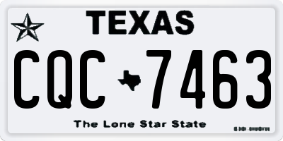 TX license plate CQC7463
