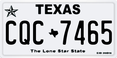 TX license plate CQC7465