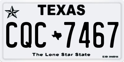 TX license plate CQC7467