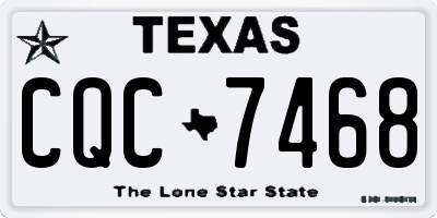 TX license plate CQC7468