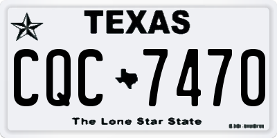 TX license plate CQC7470
