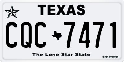 TX license plate CQC7471