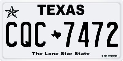TX license plate CQC7472