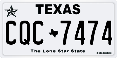 TX license plate CQC7474