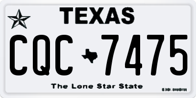 TX license plate CQC7475
