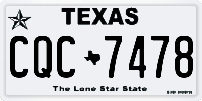 TX license plate CQC7478