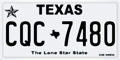 TX license plate CQC7480