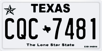 TX license plate CQC7481