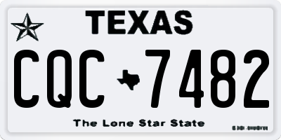 TX license plate CQC7482