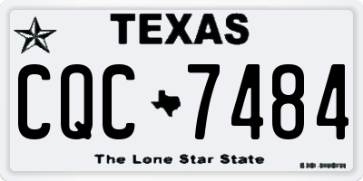 TX license plate CQC7484