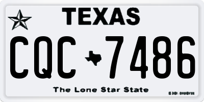 TX license plate CQC7486