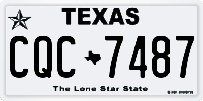 TX license plate CQC7487