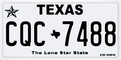 TX license plate CQC7488