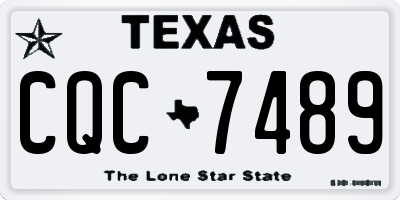 TX license plate CQC7489