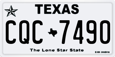 TX license plate CQC7490