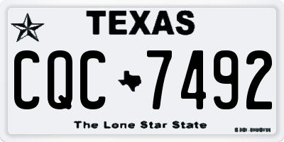 TX license plate CQC7492