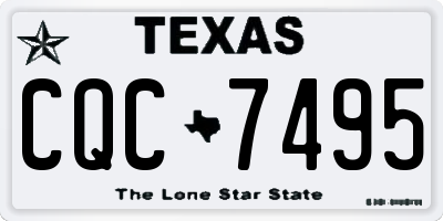 TX license plate CQC7495