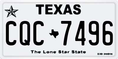 TX license plate CQC7496
