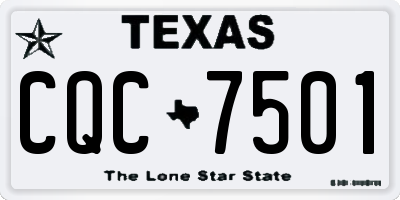 TX license plate CQC7501