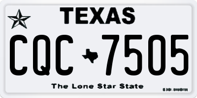 TX license plate CQC7505