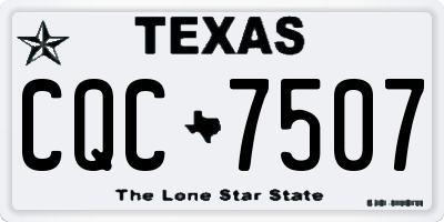 TX license plate CQC7507