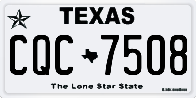 TX license plate CQC7508