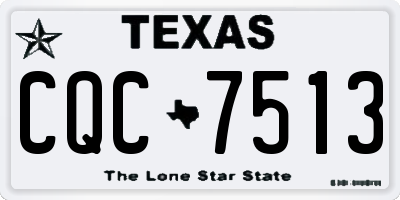 TX license plate CQC7513