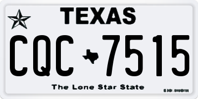 TX license plate CQC7515
