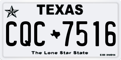 TX license plate CQC7516