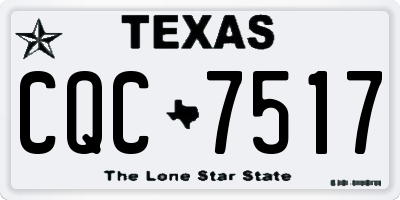 TX license plate CQC7517