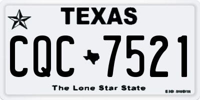 TX license plate CQC7521