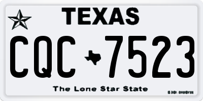 TX license plate CQC7523