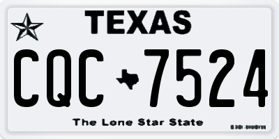 TX license plate CQC7524