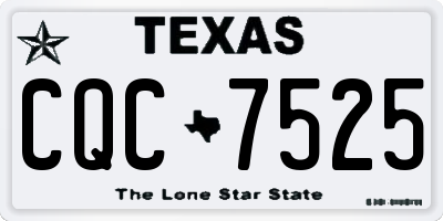 TX license plate CQC7525