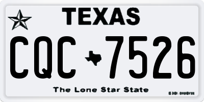 TX license plate CQC7526