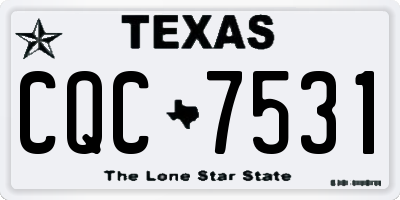 TX license plate CQC7531