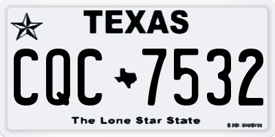 TX license plate CQC7532