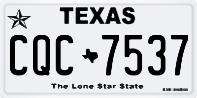 TX license plate CQC7537