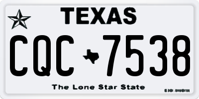 TX license plate CQC7538