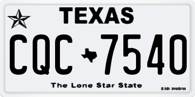 TX license plate CQC7540