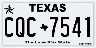 TX license plate CQC7541