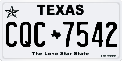 TX license plate CQC7542