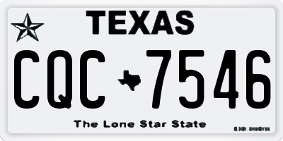 TX license plate CQC7546