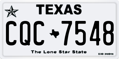 TX license plate CQC7548