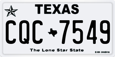 TX license plate CQC7549