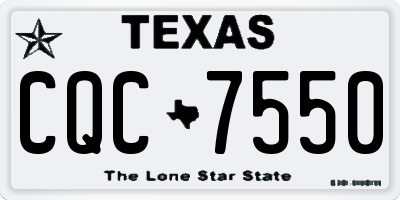 TX license plate CQC7550